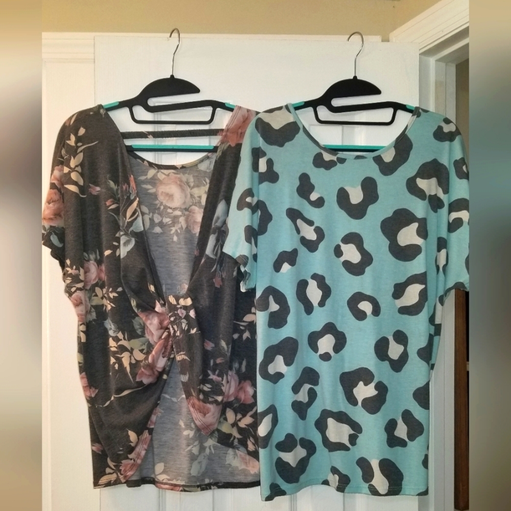 Twisted back knit tops